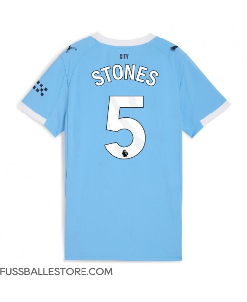 Günstige Manchester City John Stones #5 Heimtrikot Damen 2025-26 Kurzarm Günstige Manchester City John Stones #5 Heimtrikot Damen 2025-26 Kurzarm
